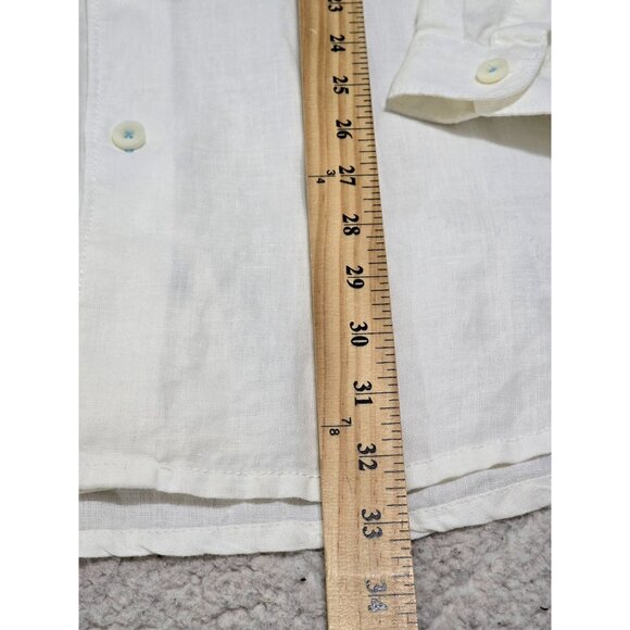 Tommy Bahama Relax Mens White Linen Long Sleeve‎ Button-Up Shirt XXL - Picture 11 of 12